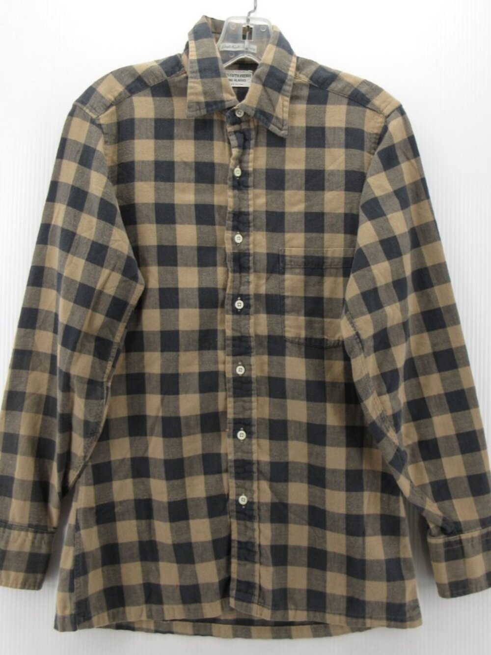 Vintage Saks Fifth Avenue Shirt Small Flannel Buffalo Plaid Heritage
